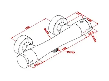 خلاط دش ثرموستاتي Thermostatic Shower Faucet