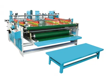 ماكينة طي ولصق الكرتون نصف آلية مع وحدة كبس  Semi-Automatic Folder Gluer with Press Conveyor