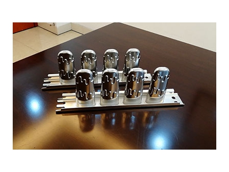 قالب خطي ستانلس ستيل لصناعة آيس كريم ستيك ومثلجات البوظة والعصائر Vitaline 5 Lane Ice Cream Machine Stainless Steel Popsicle Mold