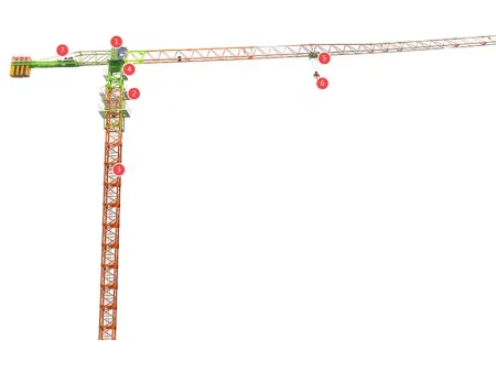 رافعة برجية برأس مسطح وذراع أفقي (لمهام الرفع في أعمال البناء وتشييد الجسور)