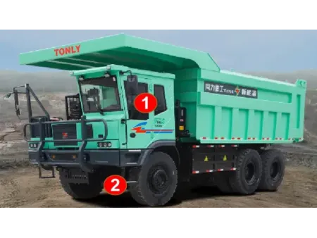 شاحنات نقل الأتربة / معدات مقالع شاحنات قلابة كهربائية للطرق الوعرة (شحن سريع) All-Electric Off-Road Dump Truck