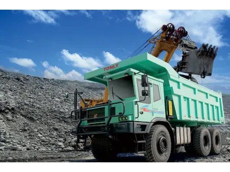 شاحنات نقل الأتربة / معدات مقالع شاحنات قلابة كهربائية هجينة للطرق الوعرة Hybrid Electric Off-Road Dump Truck