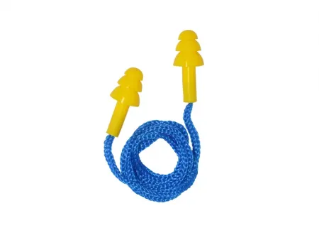 سدادة أذن طبية ثلاث طبقات مع حبل، سلسلة EC-2001C