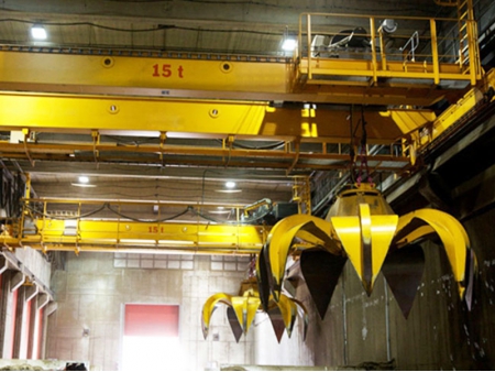 رافعة جسرية ذات جرافة Bridge Crane with Grab Bucket