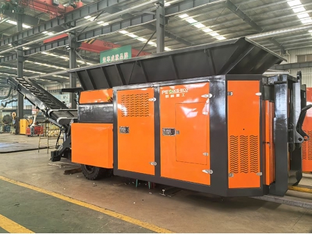 فرامة ثنائية المحور متنقلة Mobile Double-Shaft Shredder