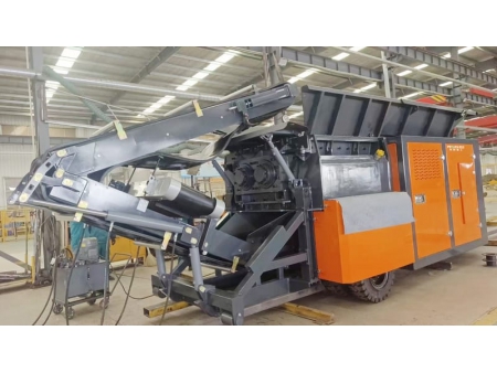 فرامة ثنائية المحور متنقلة Mobile Double-Shaft Shredder