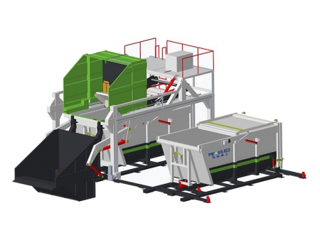 محطة كبس النفايات ذات آلية رفع  High-Lift Garbage Compression Station