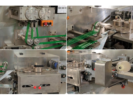 ماكينة صناعة مناديل مبللة سينجل وايبس (طي وترطيب وتكديس وتغليف وختم) Fully Automatic Single Sachet Wet Wipes Machine