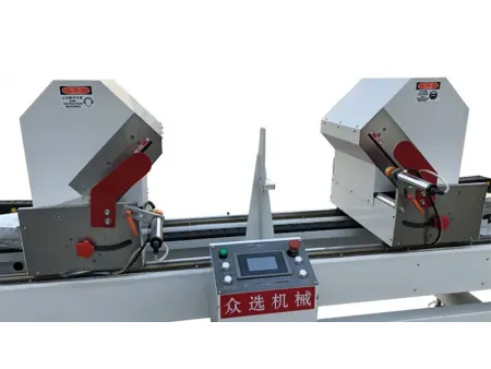 منشار متري مزدوج الرأس بنظام CNC (للقطع المائل والقائم، منشار تلسين (قطع بزاوية 45 أو 90 درجة) CNC Double-Head Miter Saw