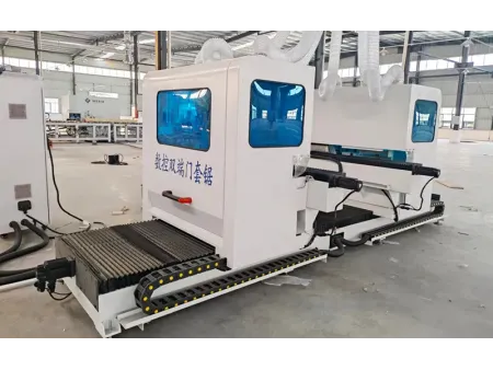 ماكينة CNC مزدوجة الأطراف لقصّ وحفر إطار الباب (حلق الباب) الخشب بدقة عالية CNC Door Jamb Double-End Cutting and Drilling Machine ماكينة CNC مزدوجة الأطراف لقصّ وحفر إطار الباب (حلق الباب) الخشب بدقة عالية CNC Door Jamb Double-End Cutting and Drilling Machine