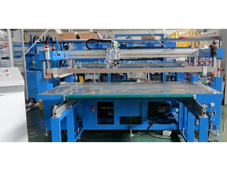 ماكينة طباعة على زجاج معماري ذات طاولة سحب فئة G  Automatic Screen Printing Machine for Architectural Glass
