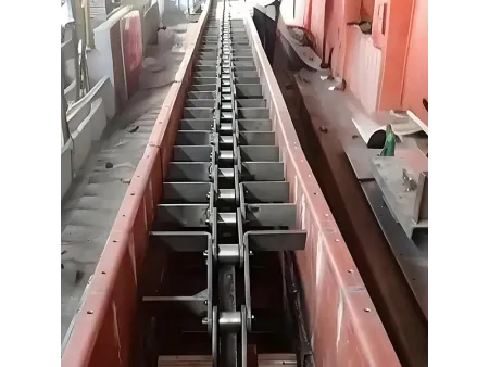 ناقل بالسلاسل الكاشطة (لنقل المواد داخل قناة مستطيلة مغلقة) Scraper Conveyor