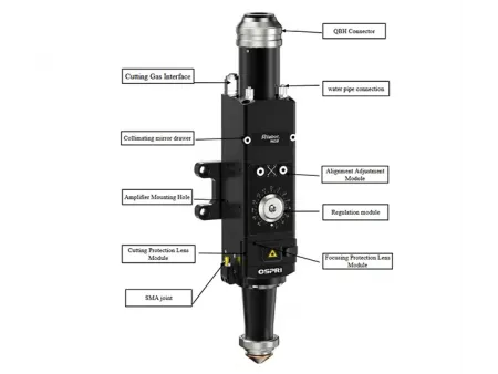 رأس قطع فايبر ليزر (بألياف الليزر) بقدرة 3 كيلو وات - تركيز يدوي 3kW Fiber Laser Cutting Head (Manual Focus)