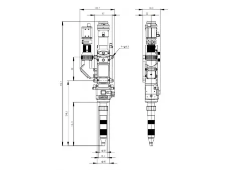 رأس لحام فايبر ليزر قياسي (للاستخدامات العامة) Regular Laser Welding Head