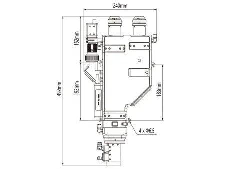 رأس لحام هجين فائق الأداء بتقنية الليزر مزدوج الطول الموجي Dual-Wavelength Hybrid Laser Welding Head