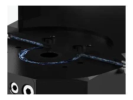 رأس لحام ليزر متأرجح مزدوج المحور بقدرة 8 كيلوواط، (مع جهاز نفث هواء (Air Knife) لإزالة الدخان والرذاذ من منطقة اللحام) 8KW Dual-Axis Wobble Laser Welding Head (with Air-Knife)