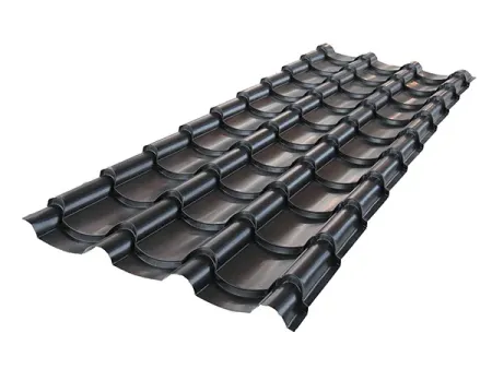 قرميد سقف معدني مطلية بألوان ذات طراز عتيق Antique-Style Color-Coated Steel Roofing Tiles