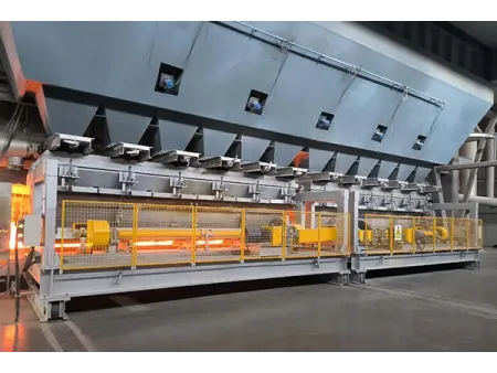 نظام تغذية فرن الصهر بالمواد الخام (التغذية بشكل دفعات)  Batch Charger (Glass Furnace Feeder)