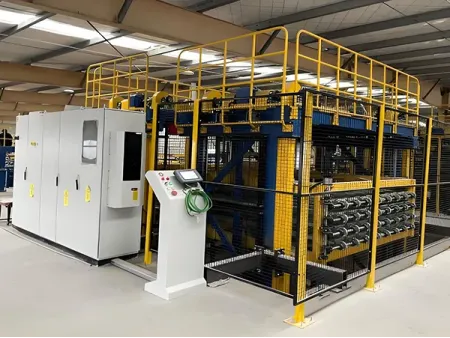 نظام النقل والتخزين المتحرك للألواح الزجاجية Glass Sheet Transport Shuttle System