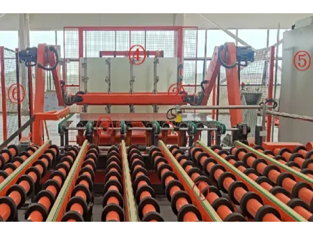 نظام أوتوماتيكي لتجميع وتكديس الألواح الزجاجية Glass Stacking Machine