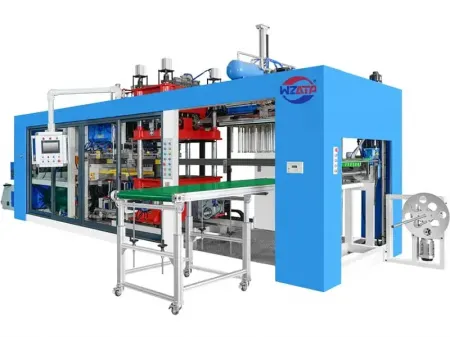 ماكينة تصنيع البلاستيك بالفاكيوم ذات ثلاث محطات  (PP/PET/PS/PVC)