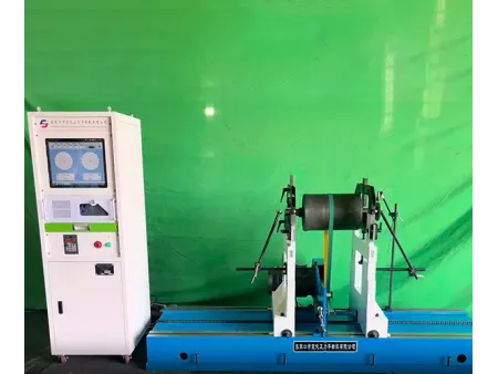 ماكينة موازنة ديناميكية بنظام محامل ثابتة (مع نظام نقل الحركة بالسير)