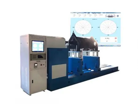 ماكينة موازنة بنظام محامل ثابتة (نظام وصلة عمود كردان   سير ناقل)