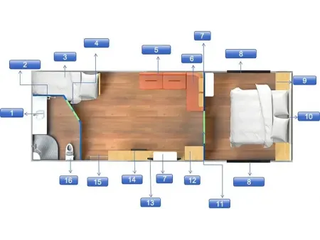 كرفان سحب (سرير زوجي   سرير أطفال) Travel Trailer (Parent Bed Kids Bed)