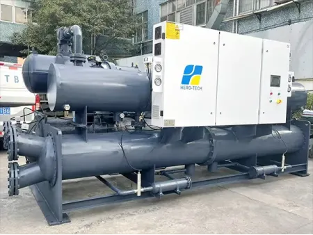 مبرد بضاغط حلزوني مع مبخر مغمور (شيلر تبريد مع كمبروسر حلزوني) Flooded Screw Chiller