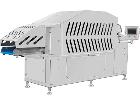 ماكينة تقطيع اللحوم المجمدة متعددة الوظائف مستمرة (مكعبات، شرائح، فرم) Frozen Meat Cutting Machine (Dicer/Slicer/Strip Cutter)