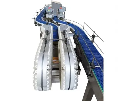 ناقل بمشبك تثبيت جانبي (لنقل العلب بدقة عالية ودون تلف) Gripper Conveyor (Side Grip Conveyor)