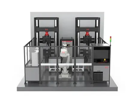 نظام ذكي متكامل لفحص شد الصفائح والألواح المعدنية والإنشائية (بقوة من 100 إلى 2000 كيلو نيوتن)