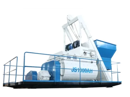 خلاط خرسانة مزدوج المحور مع نظام رفع بالدلو