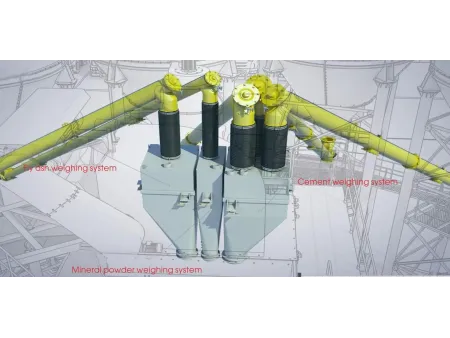 نظام التوزين لمحطة خلط الخرسانة