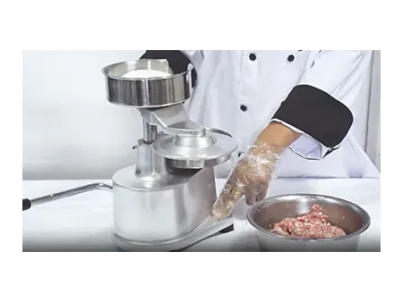 مكبس يدوي لتشكيل أقراص لحم برجر