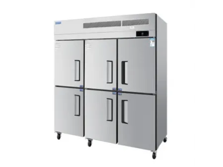 ثلاجة تبريد رأسية (فريزر رأسي، براد رأسي) - طراز آسيوي ذات بابين