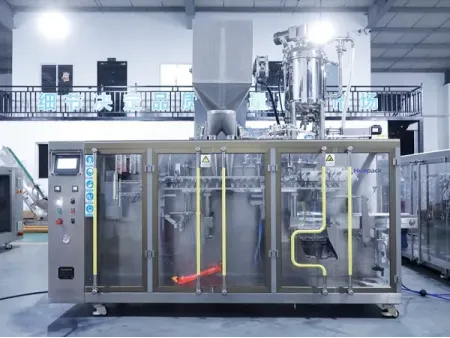 ماكينة تعبئة أكياس جاهزة ذات فوهتين