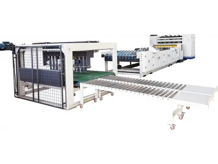 ماكينة الشق والقطع والتكديس للكرتون ثنائي الطبقة