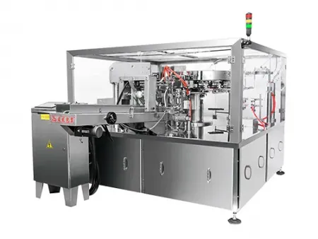 ماكينة تعبئة أكياس جاهزة ذات طيات جانبية (تعبئة - لحام) Automatic Gusset Bag Fill-Seal Machine