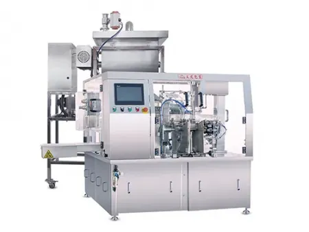 ماكينة تعبئة الأكياس الجاهزة الآلية (من 30 إلى 60 كيس في الدقيقة)  Automatic Premade Pouch Packaging Machine (30-60 bpm)