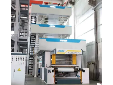 آلة بثق ونفخ فيلم بلاستيك PE/PP بتقنية البثق المشترك (3 إلى 5 طبقات) Co-Extrusion Blown Film Machine