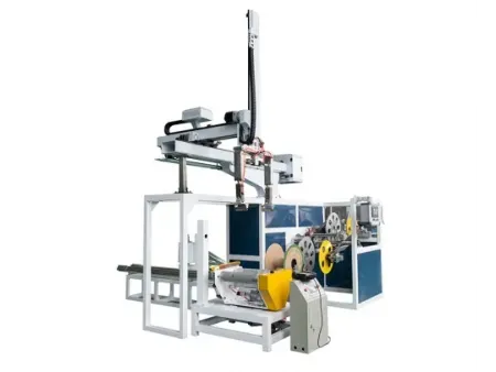 ماكينة لف وتغليف أنابيب الري Flat Drip Irrigation Pipe Coiling & Wrapping Machine
