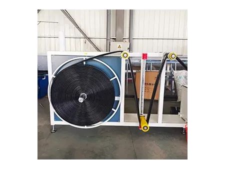 ماكينة تصنيع خراطيم مسطحة ذات فتحات تركيب جاهزة Pre-Installed Outlet Layflat Hose Making Machine