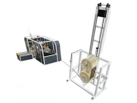 ماكينة لف وتحزيم أنابيب الري PE PE Pipe Coiling & Strapping Machine