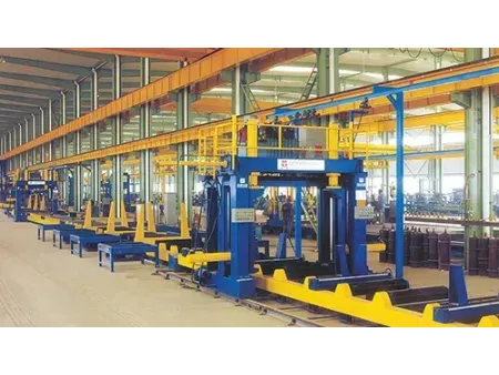 خط لحام كمر حديد مربع ومستطيل (على شكل صندوق مجوف) Box Beam Welding Line