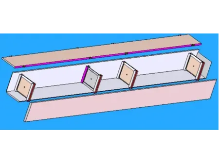 خط لحام كمر حديد مربع ومستطيل (على شكل صندوق مجوف) Box Beam Welding Line
