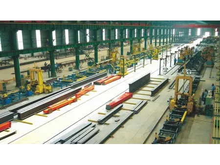خط لحام كمر حديد H (جسور حديد إتش بيم) H Beam Welding Line