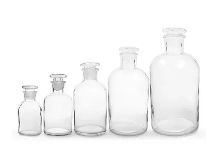 عبوات وقناني زجاجية للمختبرات والمعامل (زجاجات ومستلزمات معملية/ أدوات المختبر الزجاجية)