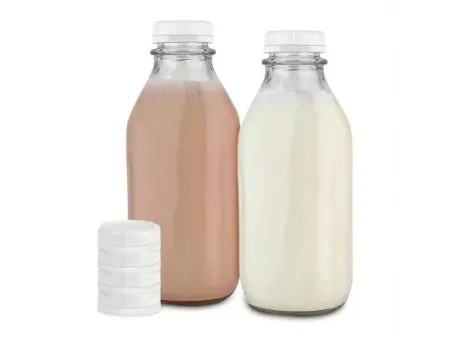 زجاجات وقارورات الحليب الزجاجية مع غطاء محكم/ زجاجات حفظ اللبن والحليب