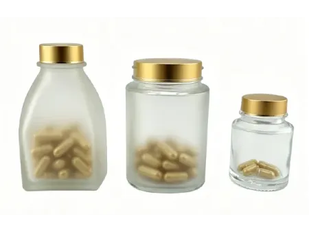 عبوات المكملات الغذائية الزجاجية/ قارورة حبوب الأدوية (ذات فتحة واسعة)